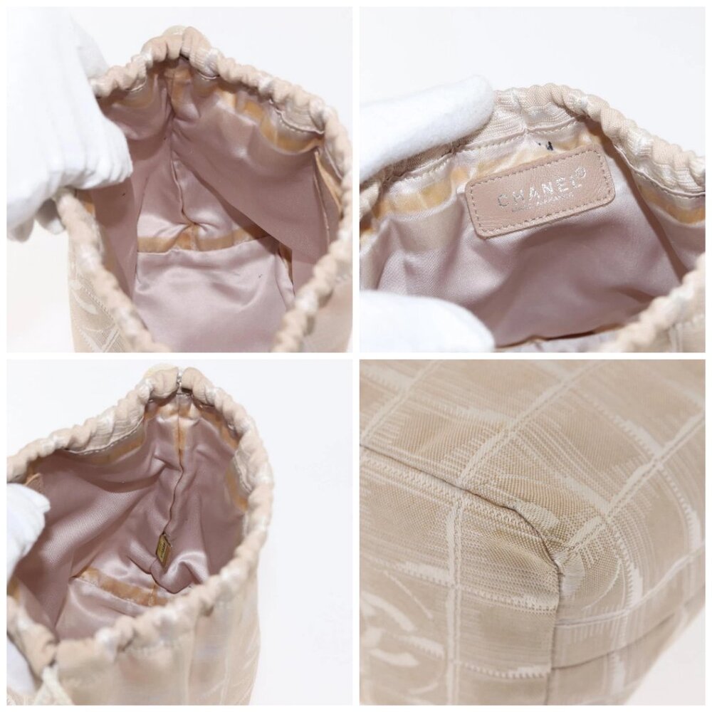 CHANEL New Travel Line Pouch Nylon Beige CC - Picture 16 of 16